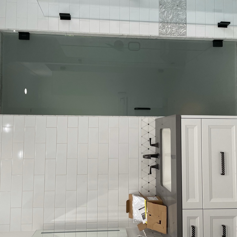 ALL DOORS IN PRIMARY BATH (CLOSET, WATER CLOSET, BEDROOM), REPLACED WITH GLASS DOORS